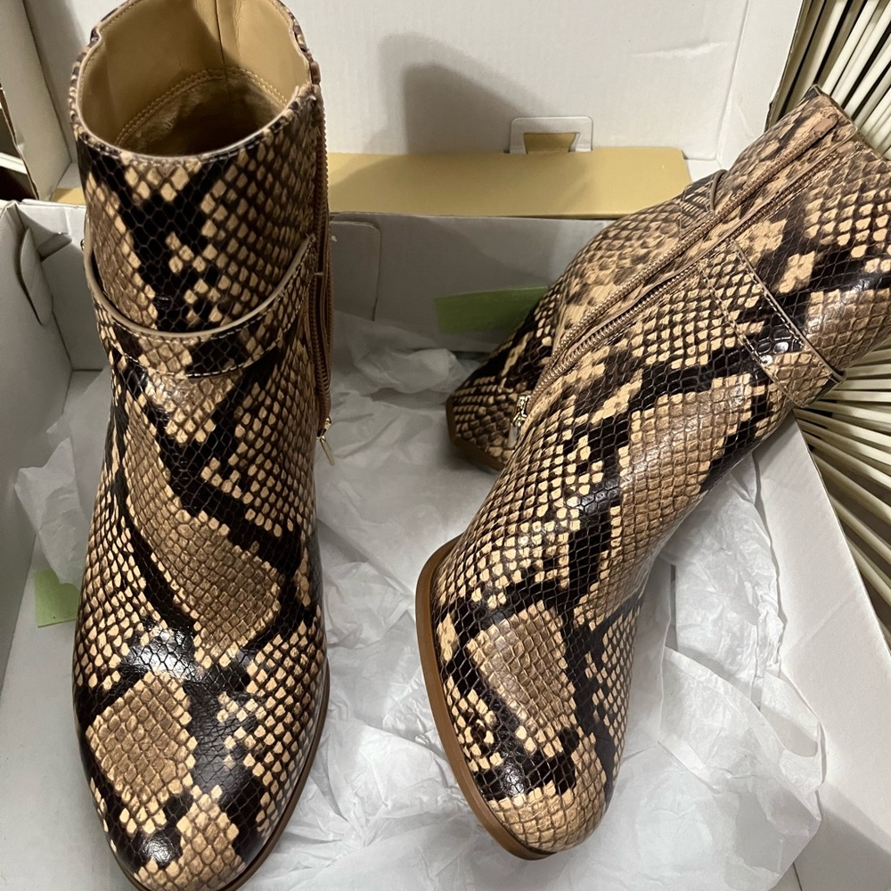 Michael kors snakeskin ankle boots